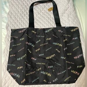PINK Printed Logo Tote